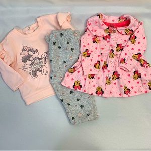 Disney Baby Minnie Mouse 0-3 Month Matching Set.